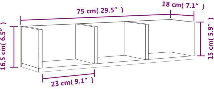 Image du produit VidaXL Armoire murale (75 x 18 x 16,5 cm)