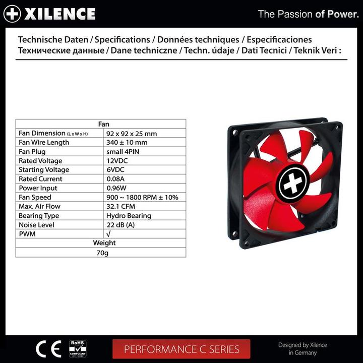 Produktbild Xilence Performance C Series XPF92.R.PWM (92 mm, 1 x)
