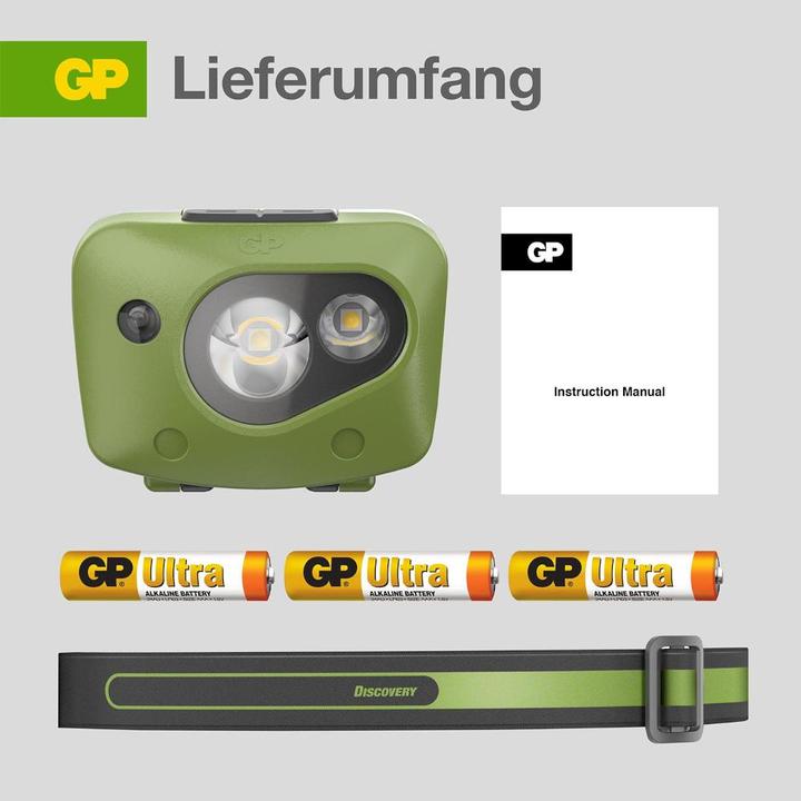 Produktbild GP Batteries GP Discovery Stirnlampe CH43 (300 lm)