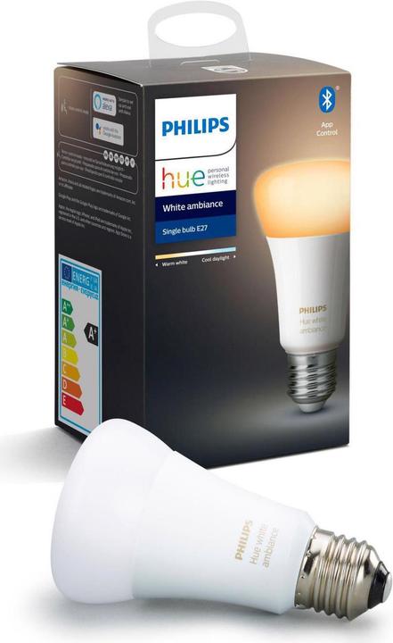 Produktbild Philips Hue White Ambiance BT (E27, 8.50 W, 806 lm, 1 x, F)