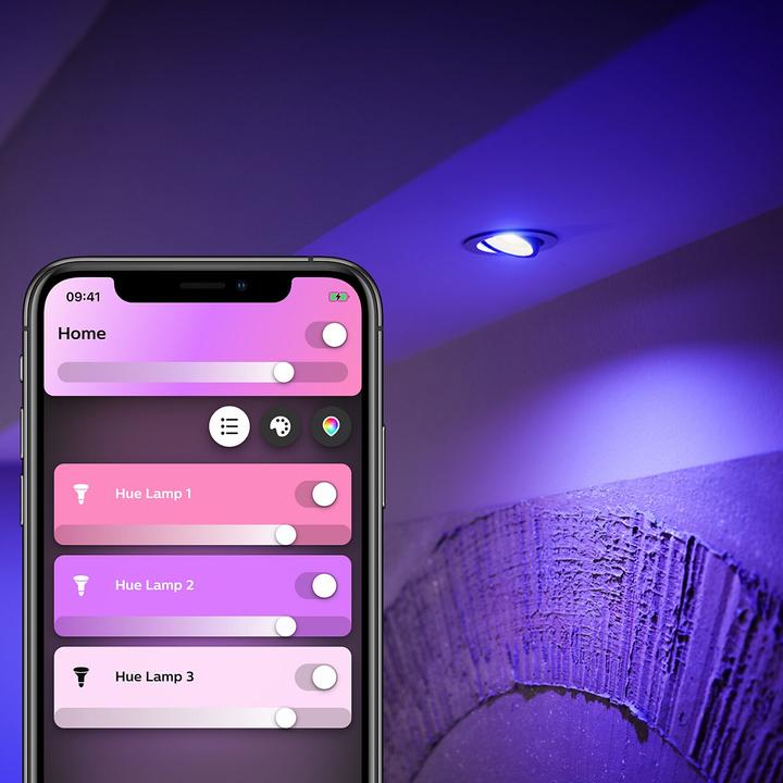 Actual product image Philips Hue White & Color Ambiance BT (GU10, 5.70 W, 350 lm, 2 x, G)