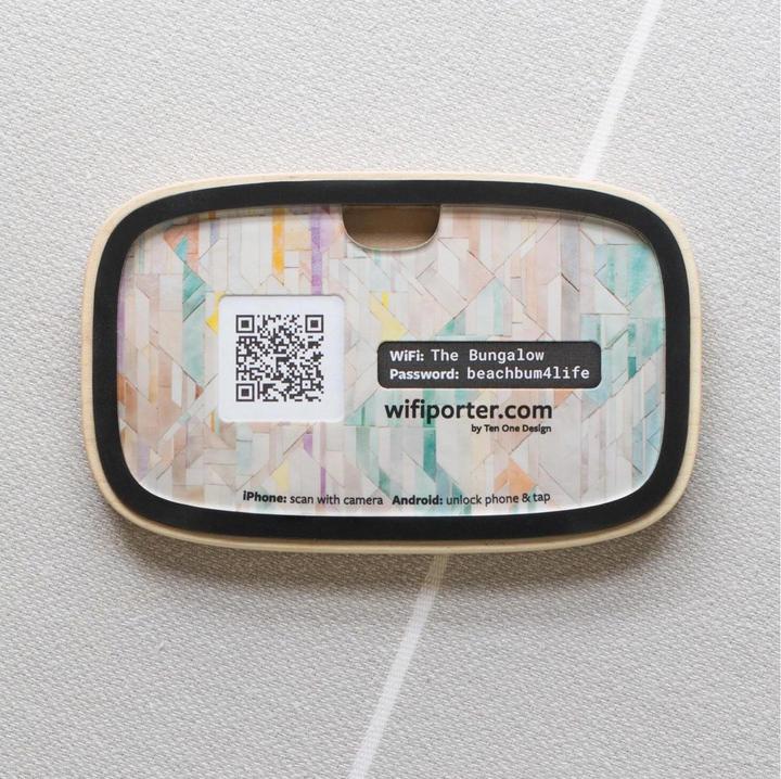Produktbild Ten One Design Wifi Porter WLAN-Gastzugang über Kamera & NFC teilen (Abdeckung)