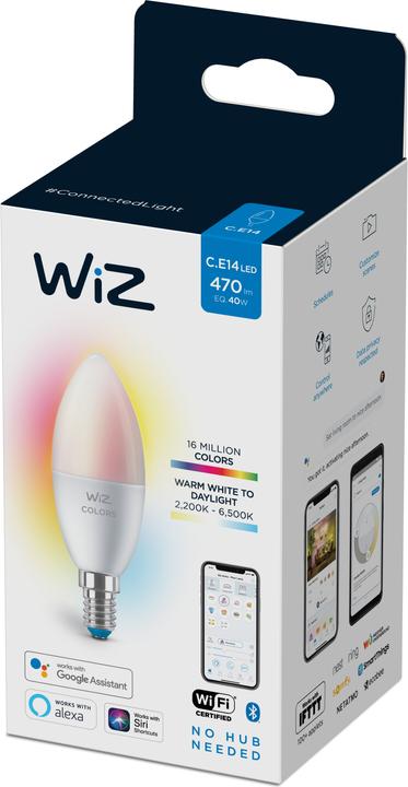 Productafbeelding WiZ Lamp 40W E14 Kaarsvorm (E14, 4.80 W, 470 lm, 1 x, F)