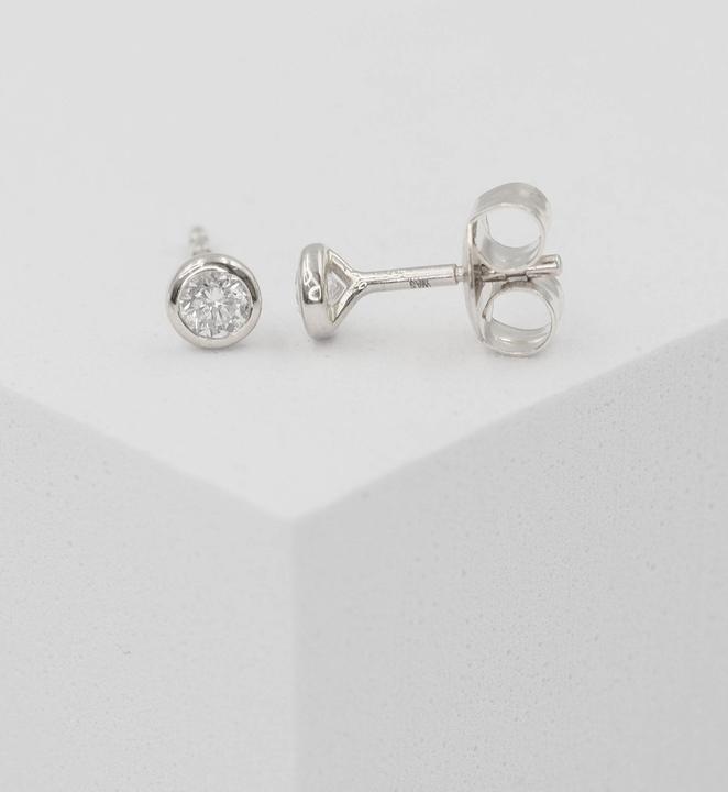 Image du produit Muau Boucles d'oreilles monture à cadre (Or blanc 750)