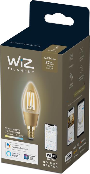 Produktbild WiZ Vintage Filament (E14, 4.90 W, 370 lm, 1 x, E)