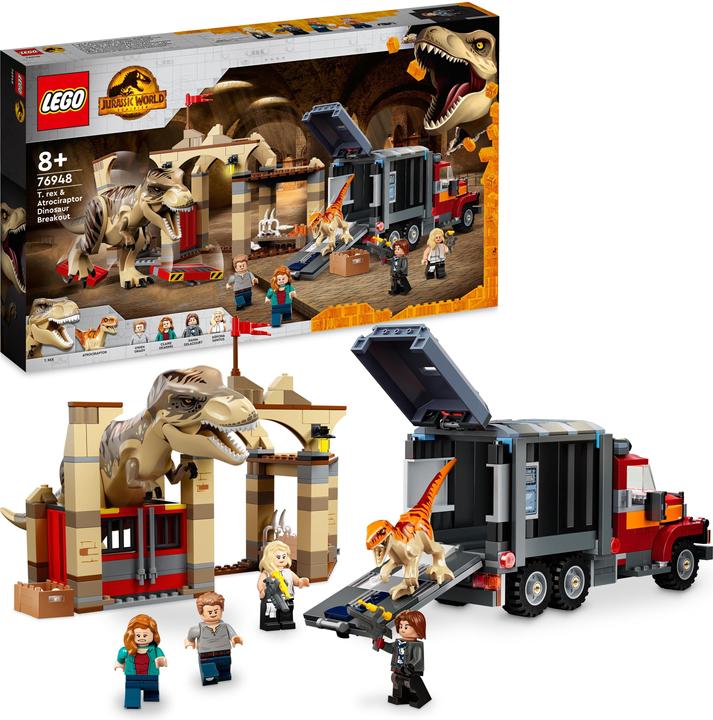 Produktbild LEGO T. Rex & Atrociraptor: Dinosaurier-Ausbruch (76948, LEGO Jurassic World)