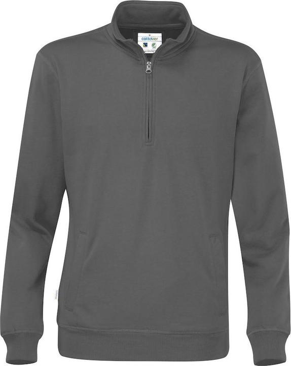 Cottover Sweatshirt mit halbem Reissverschluss