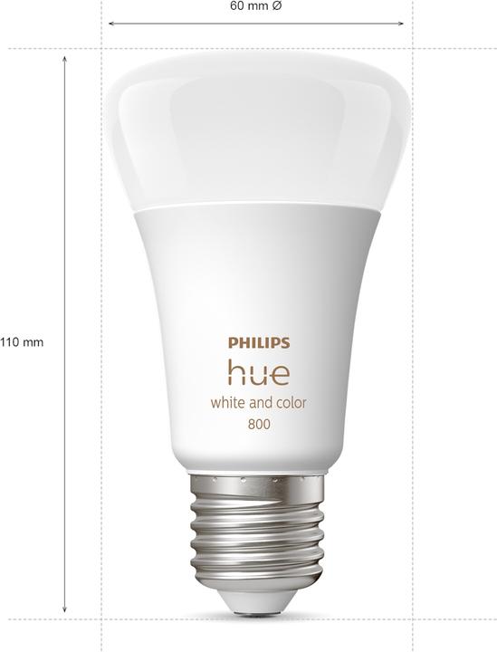 Productafbeelding Philips Hue Tint Wit Kleur Sfeer (E27, 6.50 W, 806 lm, 4 x, F)