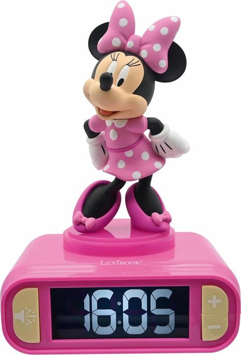 Productafbeelding Lexibook Disney Minnie wekker met 3D nachtlicht figuur en speciale ringtones