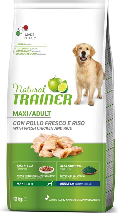 Produktbild Natural Trainer NATURAL Adult Maxi Chicken, Rice & Aloe Vera (Senior, Adult, Junior, 1 Stk., 12500 g)