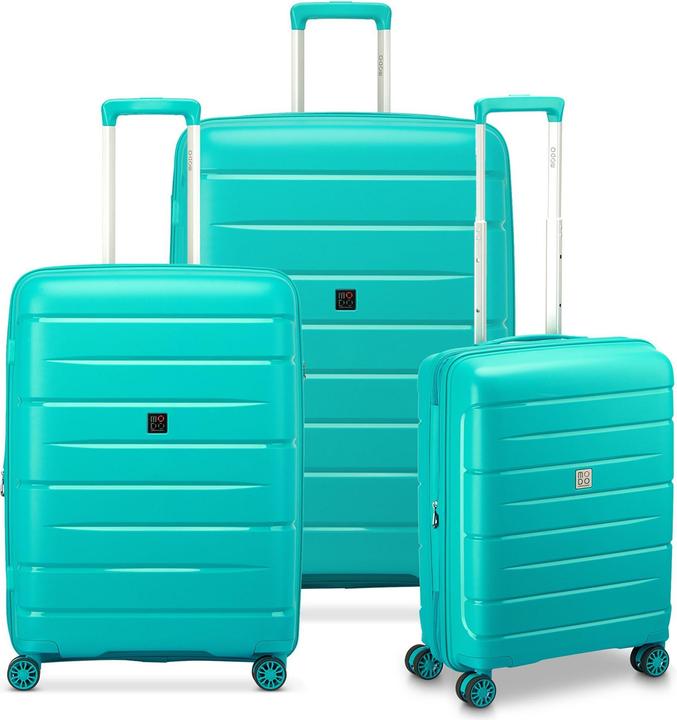 Modo by Roncato Starlight 3.0 4 Rollen Kofferset 3-teilig mit Dehnfalte (219 l, XL (ab 115l))