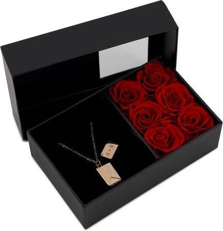 Actual product image TOP Personalisierbare Halskette Briefumschlag roségold in Rosenbox