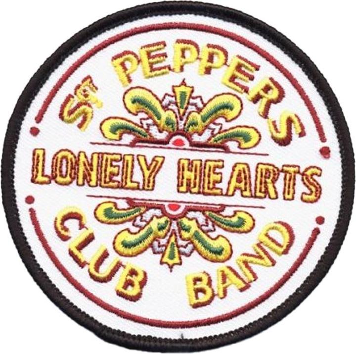 Produktbild The Beatles Aufnäher zum Aufbügeln Sgt Pepper Drum gewebter Stoff