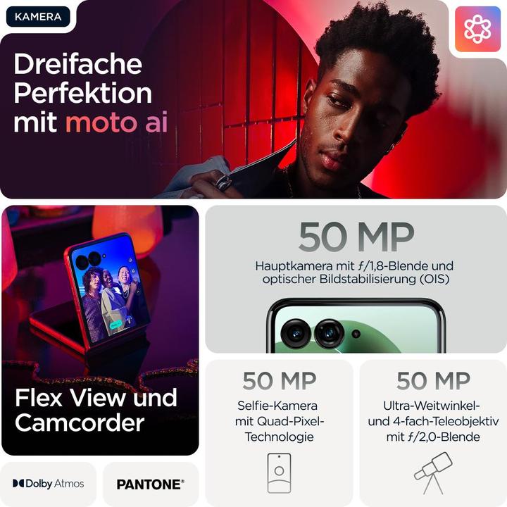 Image du produit Motorola Razr 60 Ultra (512 Go, Pantone Scarab, 6.96", SIM + eSIM, 50 Mpx, 5G)