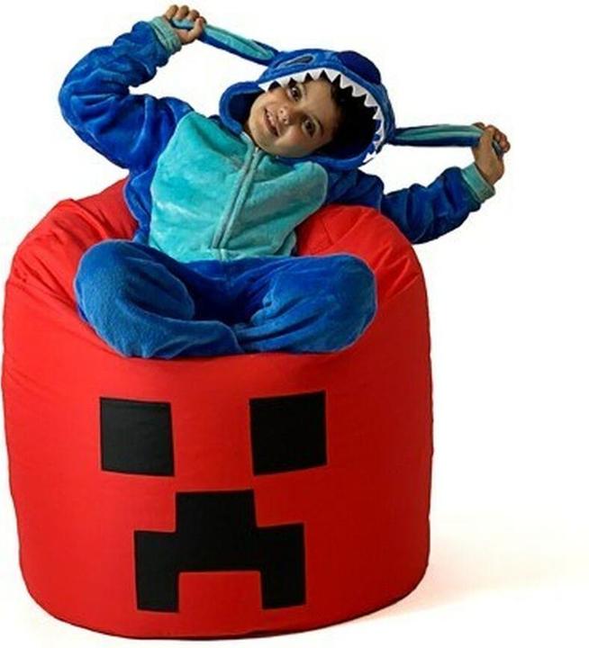 Actual product image Go Gift Minecraft rod XXL 110 x 90 cm Sako taske puf