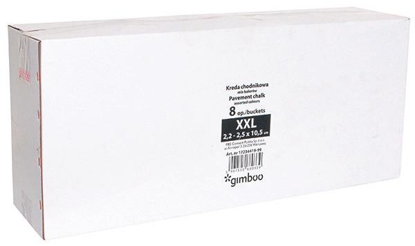 Actual product image Gimboo Road chalk xxl, in plastic bucket, 20 pcs. (Multicoloured, 20 x)