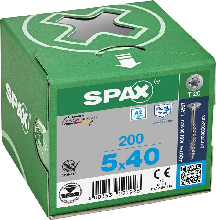 Produktbild Spax Spanplattenschrauben A2 (200 Schrauben pro Stück)