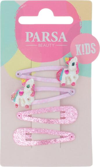 Produktbild Parsa Beauty Parsa KIDS Haarclips, Einhorn und Glitzer (4 Stk.)