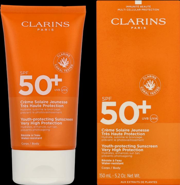 Actual product image Clarins Solaires Crême pour le Corps Sun Protection Factor 50 + (re) (Suntan cream, SPF 50, 150 ml)