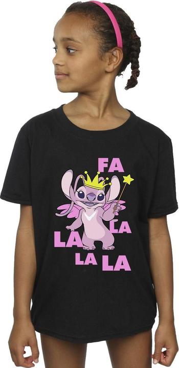 Actual product image Disney Girls Lilo & Stitch Angel Fa La La Cotton T-Shirt (104)