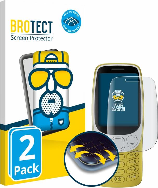 Actual product image BROTECT Full-Screen Protector Matte (2 Piece, Nokia 3210)