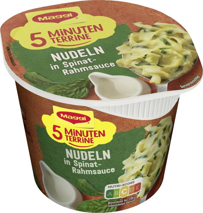 Maggi 5 MINUTEN TERRINE Nudeln in Spinat-Rahmsauce (50 g)