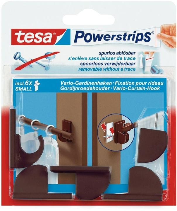 Image du produit tesa Crochets de rideaux marron (4 pcs.)