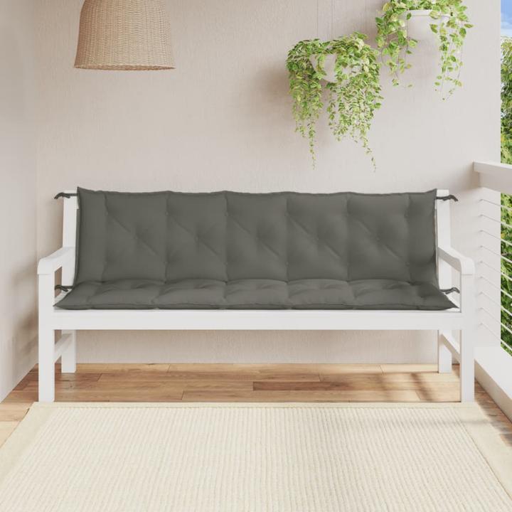 Actual product image VidaXL Garden bench cushions 2 pcs. fabric (180 x 50 x 7 cm)