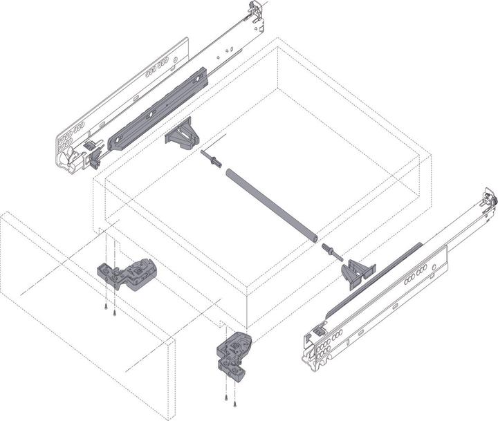 Actual product image Blum Full-extension MOVENTO 760H/766H, TIP-ON