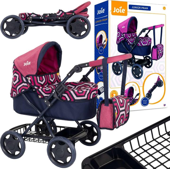 Produktbild HTI Schmaler Puppenwagen Joie Junior Kinderwagen Gondel mit Tasche