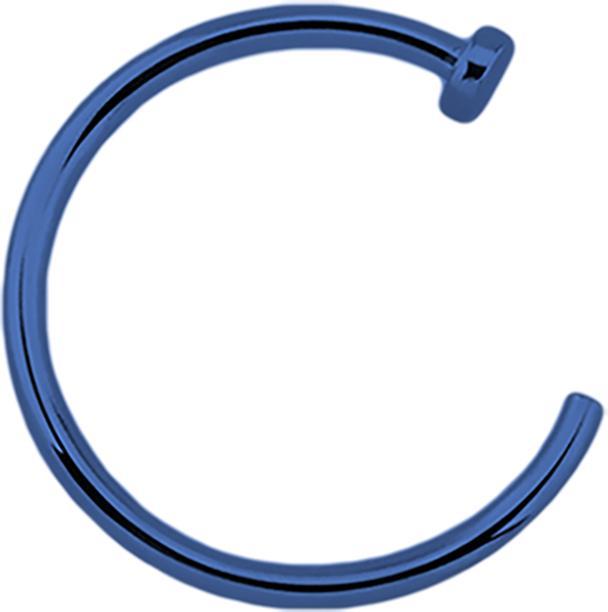Produktbild Star Piercing Nasenring offen dunkelblau (ohne Messing, Chirurgenstahl 316L)