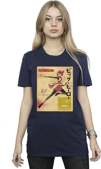 Produktbild Disney Big Hero 6 Baymax Honey Lemon Newspaper TShirt (S)