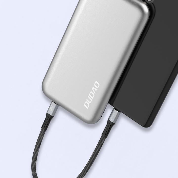 Actual product image Dudao USB-C to USB-C 100W PD 0.23m cable (black) (0.23 m)