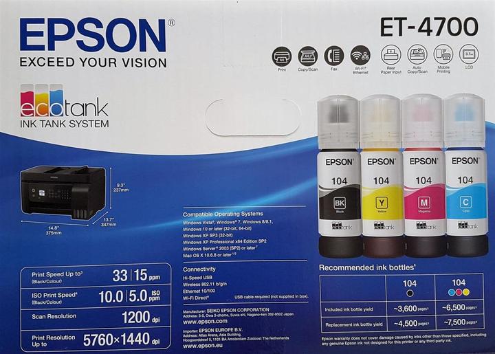 Productafbeelding Epson EcoTank ET-4700 (Inktreservoir, Kleur)