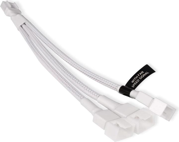 Actual product image Alphacool LK Y-Splitter 4-pin to 3x 4-pin PWM 15cm white? (3 Fan)