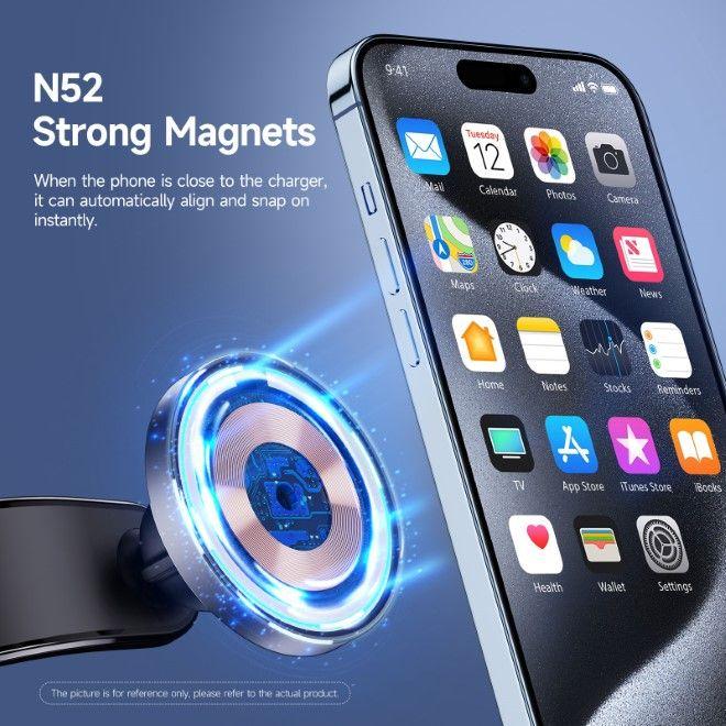 Actual product image Dux Ducis V3 Flexible MagSafe Wireless Charger - Black (15 W)