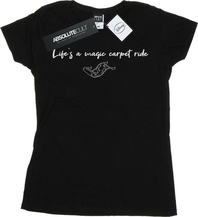 Actual product image Disney Womens/Ladies Aladdin Life's A Magic Carpet Ride Cotton T-Shirt (S)