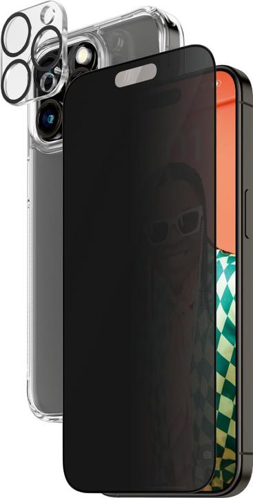 Actual product image PanzerGlass Privacy 3-in-1 Pack (1 Piece, Apple iPhone 15 Pro Max)