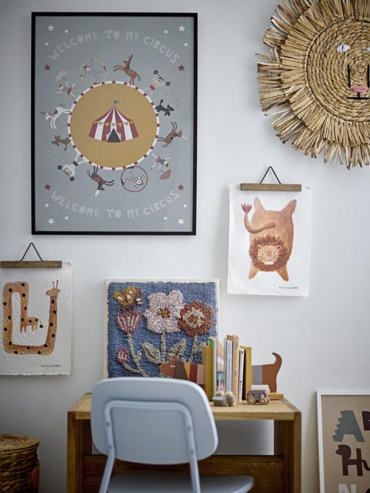 Actual product image Bloomingville Mini Sallie Wall Decor, Blue, Cotton (35 x 35 x 3.5 cm)
