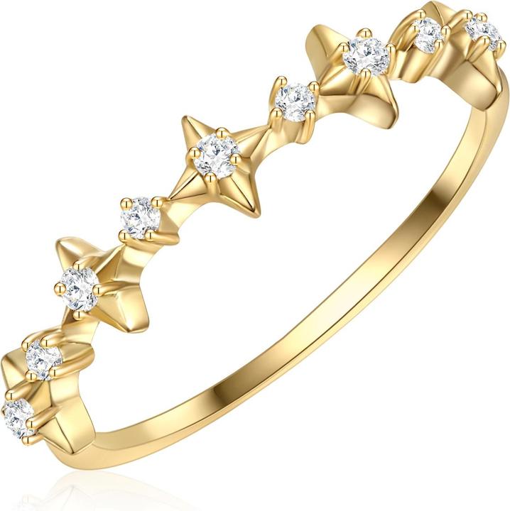 Image du produit Glanzstücke München Femmes argent sterling zirconium or jaune - 30306 (48, Argent 925)