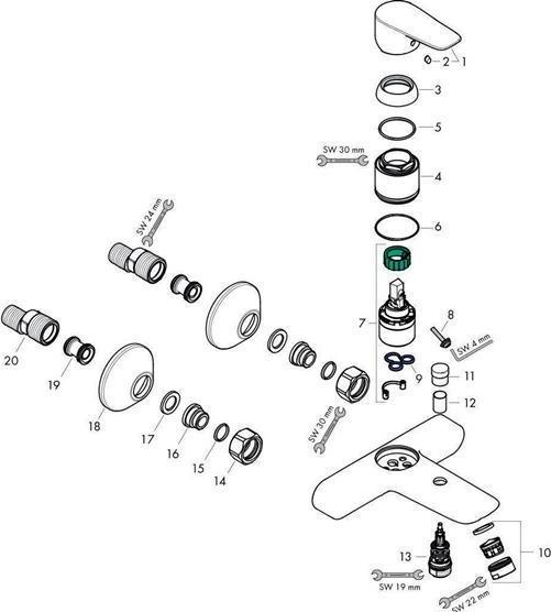 Actual product image hansgrohe Talis E chrome