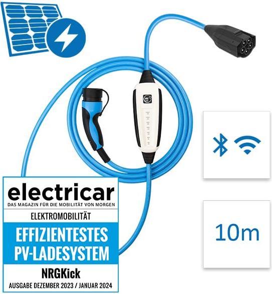 Image du produit NRGkick 32A Pure pour les utilisateurs PV 10m WLAN standard (Type 2, 22 kW, 32 A, CEE32 rouge, CEE 32)