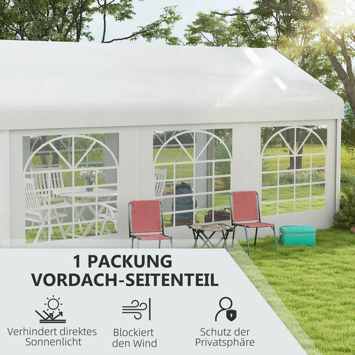 Actual product image Swisshandel24 Seitenteil mit Fenster, Seitenwand für Pavillon ca. 6 x 2 m Seitenplane Ersatzwand für Partyzelt, We (600 cm, 597 cm)