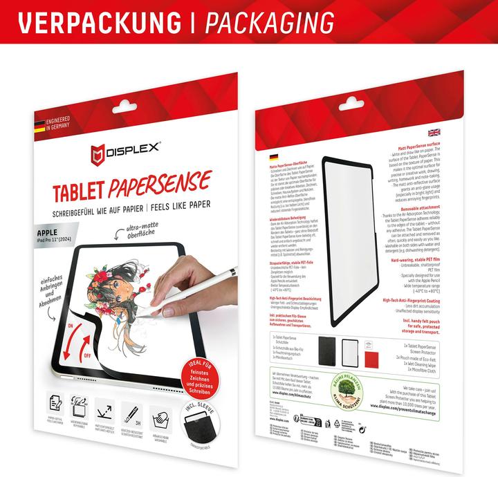 Image du produit Displex Tablet Papersense, Tablet Paper Feeling Schutzfolie (1 pièce(s), iPad Pro 11 2024 (M4))
