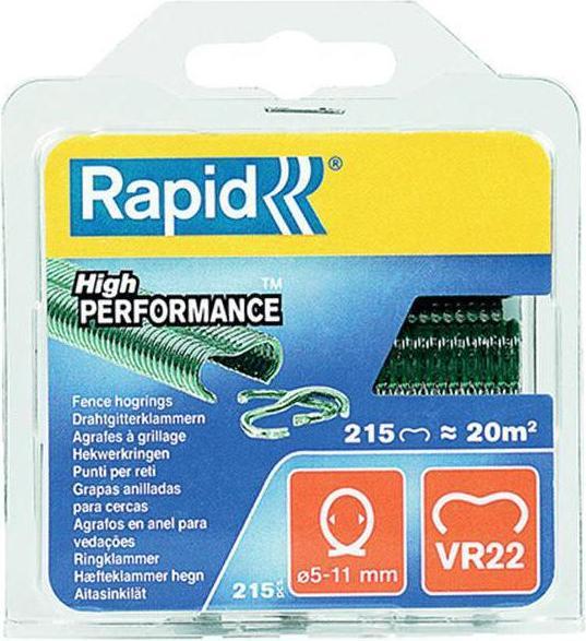 Rapid VR22 Clip ad anello verde 215 pezzi