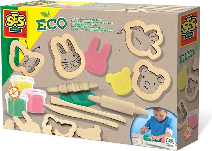 Produktbild Ses ECO Clay mit Holzwerkzeugen