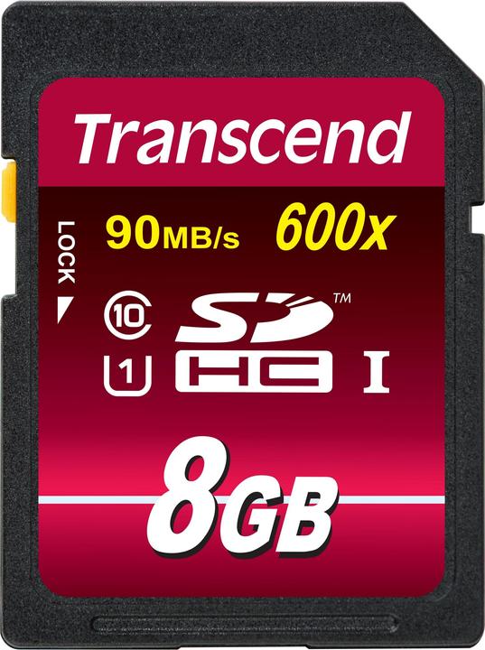 Immagine prodotto Transcend Sdhc Ultimate 600x (8 GB, SDHC, U1, UHS-I)