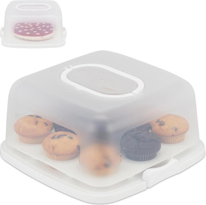 Relaxdays Square Cake Carrier
