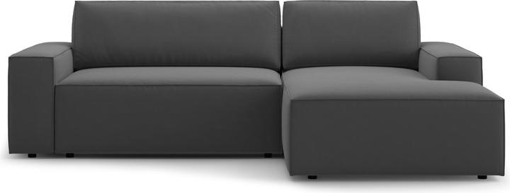 Immagine prodotto Micadoni Divano angolare destro in velluto con funzione letto e box, "Jodie", 3 posti, 246x151x86 Realizzato (Divano ad angolo)