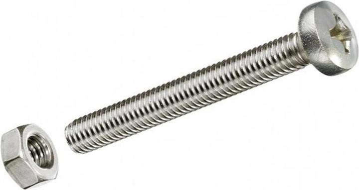Immagine prodotto Krafter Viti metriche M 3 x 30 mm con dadi in acciaio inossidabile, 8 pezzi. (1 Viti per pezzo)